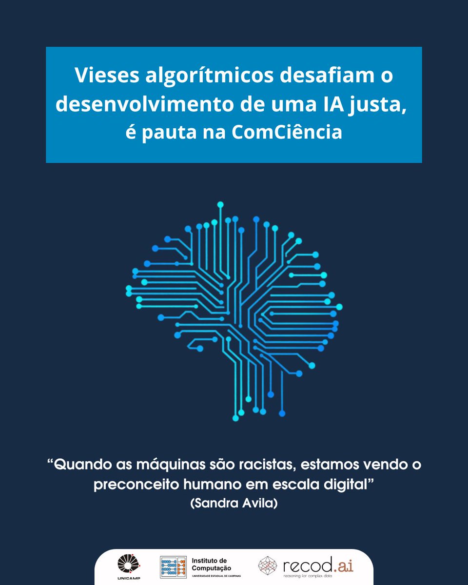 recod_ai's tweet photo. 🤖 https://t.co/2q3qwMyeUv AT COMCIÊNCIA: ALGORITHMIC BIASES CHALLENGE THE DEVELOPMENT OF FAIR AI

Sandra Avila spoke about how AI can perpetuate racism, sexism and other forms of discrimination, as well as strategies to overcome this.

👉  https://t.co/mX67PHf9cT

#AI #biases https://t.co/z6TpfnYjtt