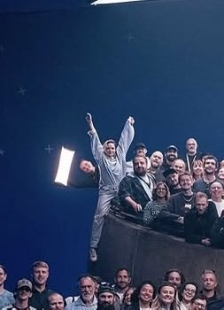 CL_GZB226's tweet photo. Three apples tall Rex 

Rebecca Ferguson with the Silo Season 3 Crew 

IG post by maximjelliot https://t.co/npiNo7xrmE