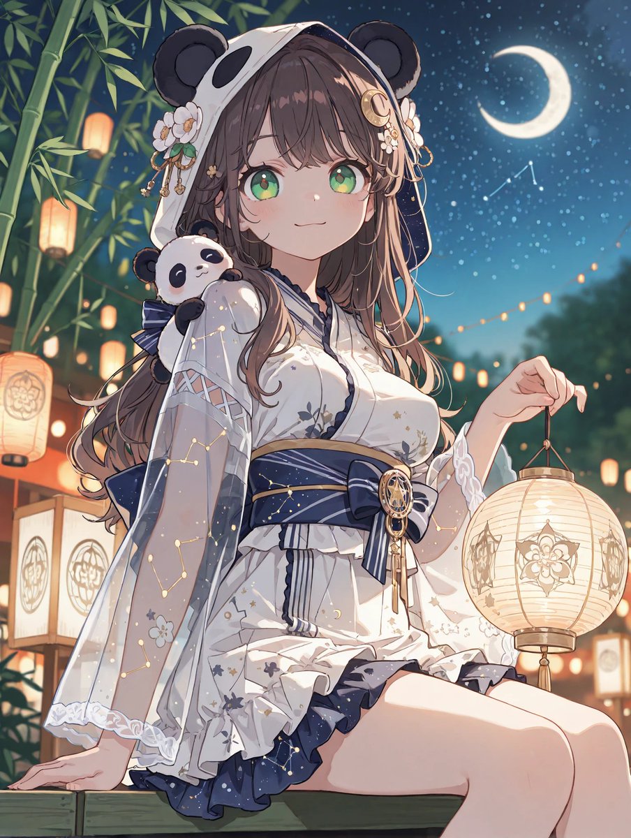 Kn3_1ab's tweet photo. 🐼【衣装プロンプト】︎🎋︎🌟
星に願いを:
パンダとアストロラーベの浴衣
水着浴衣タイプ・ミニ丈浴衣タイプの2種類です👘 ♡
通常プロンプト➡画像1、3枚目ALT
GPT用プロンプト➡リプ欄(GPT例は画像2、4枚目)
ランダム性はご愛嬌で!着てもらえたらとってもうれしいですっ🐼💕
こちらのポストの引用または、#AIふわふわパンダ祭り のタグ付けして投稿していただければ表示される限りはRP♡コメントにてお礼に伺わせていただきます!🥰
(フォロワーさん以外の使用は引用・タグ・本文中にID( @Kn3_1ab )のいずれか必須でお願いします!)
七夕のお衣装にいかがですか?
よろしくお願いしますっ!🐼︎🎋︎🌟