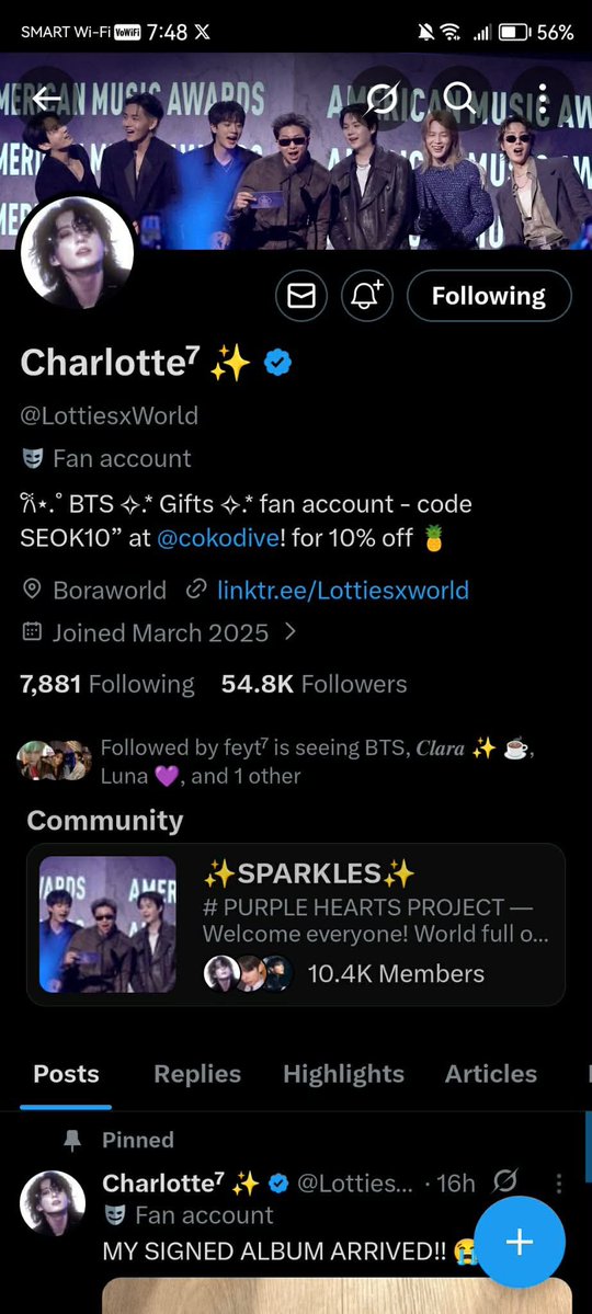 snlovestars's tweet photo. @LottiesxWorld @UKBTSARMATION @cokodive BTS saves and heals me through their music. But they made a big impact to my mom. I would give this to my mom who is a certified and 100% ARMY! My mom and I will watch the con next year, day 2!  Praying, hoping, and manifesting! 💜 thank you! 

@luckyylunaaa https://t.co/ZsMdDDTTQG