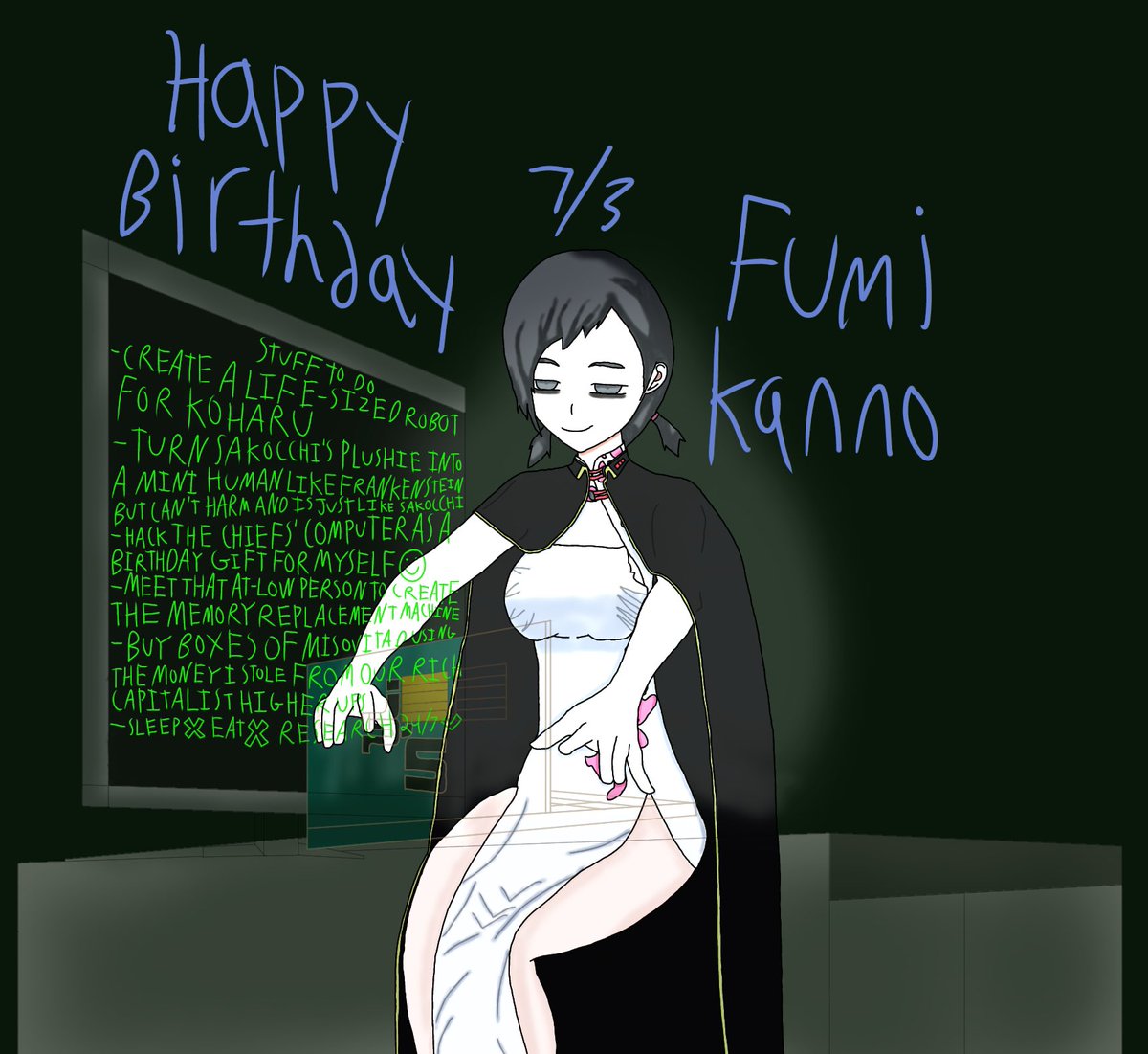 Stormacross's tweet photo. Happy birthday to the smartest yet most insane human being ever, Fumi Kanno (菅野史)!
#atlusfaithful #devilsurvivor #デビルサバイバー #デビルサバイバー2 #devilsurvivor2 #stormacrart https://t.co/2HIccFKmrz