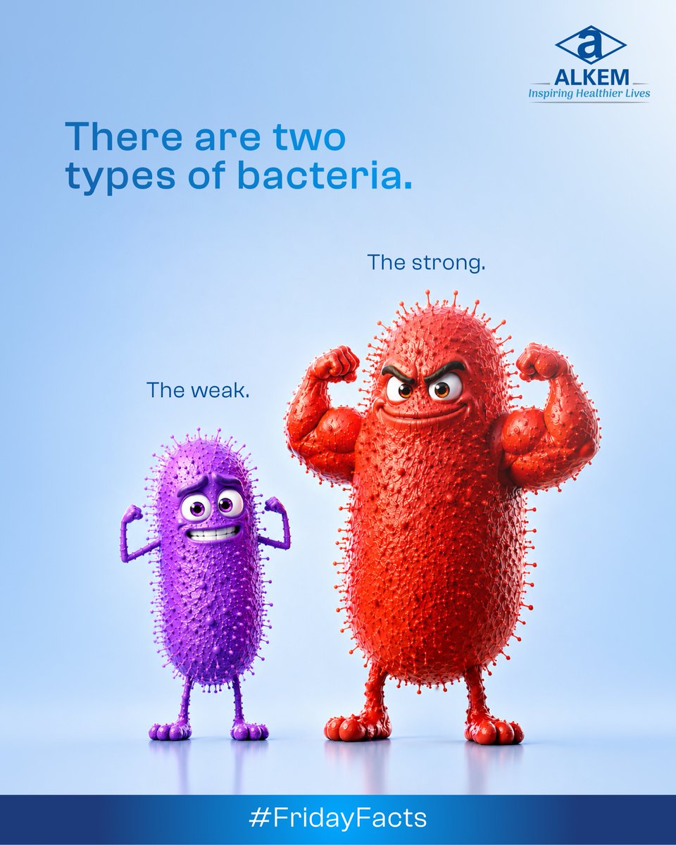 Alkem_Lab's tweet photo. Feeling better isn't the same as being infection-free. Stopping antibiotics early may leave behind the strongest bacteria. Complete the full course prescribed by your doctor.

#FridayFacts #InspiringHealthierLives #Alkem https://t.co/5TbjWEEWZ8