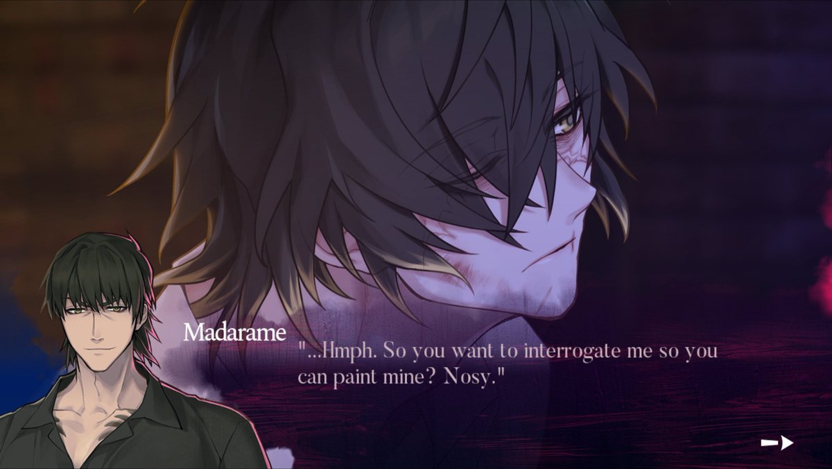 chocoakebia's tweet photo. i think about madarame's dialogue here A LOT 😭😭 he's such a hypocrite here in the jp version, but for some reason, they toned it down in the eng translation. anyways, i love how he's giving towa attitude in both versions—it's just so cuteee https://t.co/WNuL9e4SMi