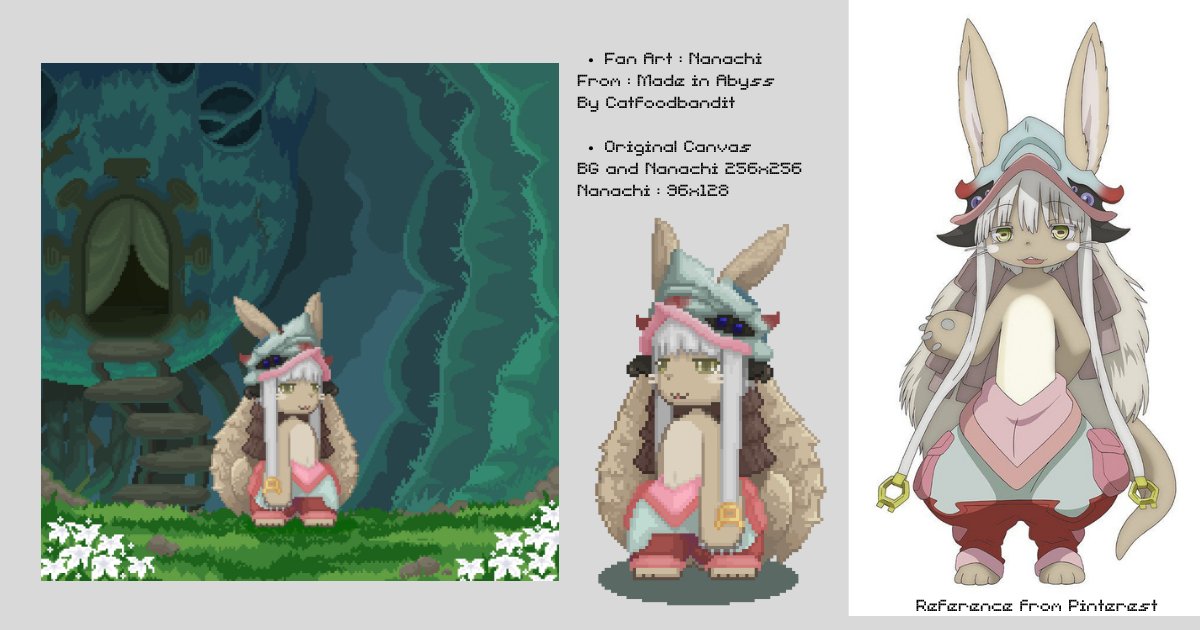 NeonCatStore's tweet photo. Nanachi pixelart fanart

Character: Nanachi from Made in Abyss

#pixelart #ドット絵 https://t.co/z8qLeG6p49