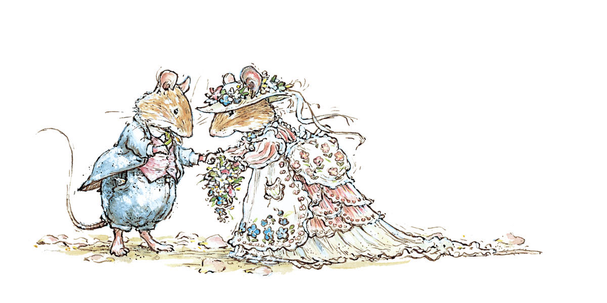 bramblyhedge_'s tweet photo. “All the mice cheered as Dusty kissed his bride, and the bridesmaids threw baskets of petals over the happy couple.”

Brambly Hedge, Summer Story https://t.co/TKG4YzCNvm