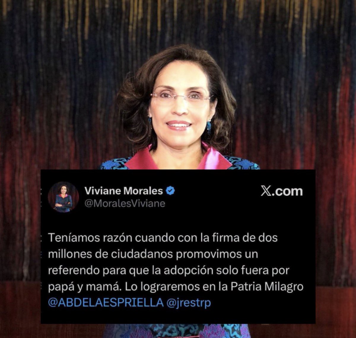 SandraComunes's tweet photo. Muy GRAVE el nombramiento de Viviane Morales en MinEducación.

Una mujer sin conocimiento alguno en el sector, pero además peligrosa porque quiere desde hace mucho tiempo imponer su religión y sus creencias en Colombia.

Es una antiderechos y representa un retroceso en Colombia. https://t.co/hRLDGBGQfA