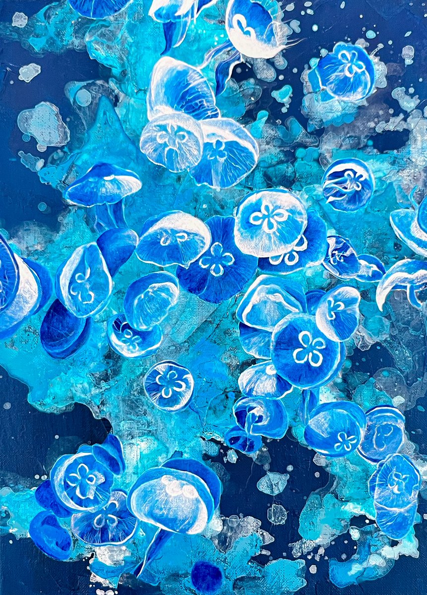 立体感のある クラゲが素敵✨ 水族館で見てるような 気分(ღ*ˇ ˇ*)｡o♡