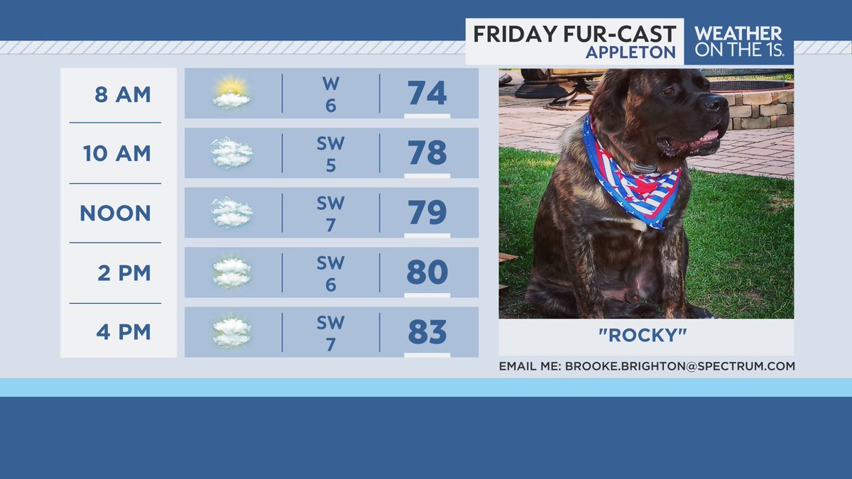 BrookeBrighton's tweet photo. Our @SpectrumNews1WI #Furcast friend this Friday is "Rocky" from Appleton (thanks to Marisol Gonzalez for sharing). If you have any pictures of your pet, feel free to share it with me (make sure to include name & location) for your chance to be featured on-air. πΆπ±ππ°π¦ #pets https://t.co/eRdLaCJ1xp