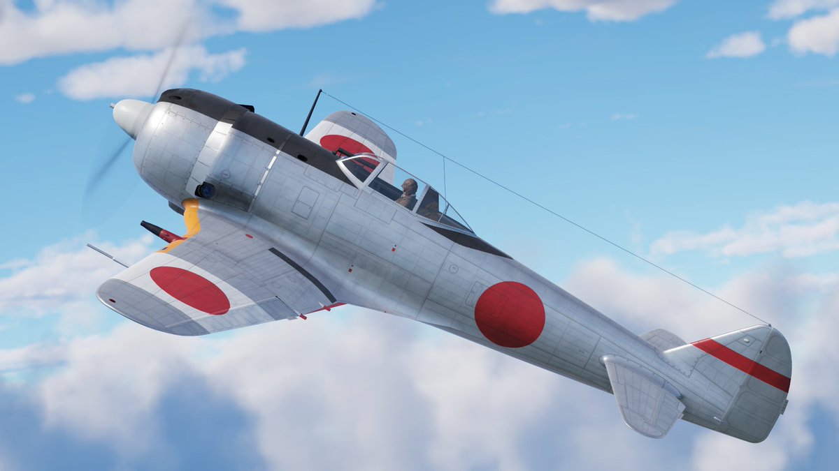 zero2152c's tweet photo. スキンでは第一中隊機で再現しています。
実機写真を見ると主翼の日の丸には白帯がありますが、胴体日の丸にはありませんでした。 https://t.co/DX2vSoOz67