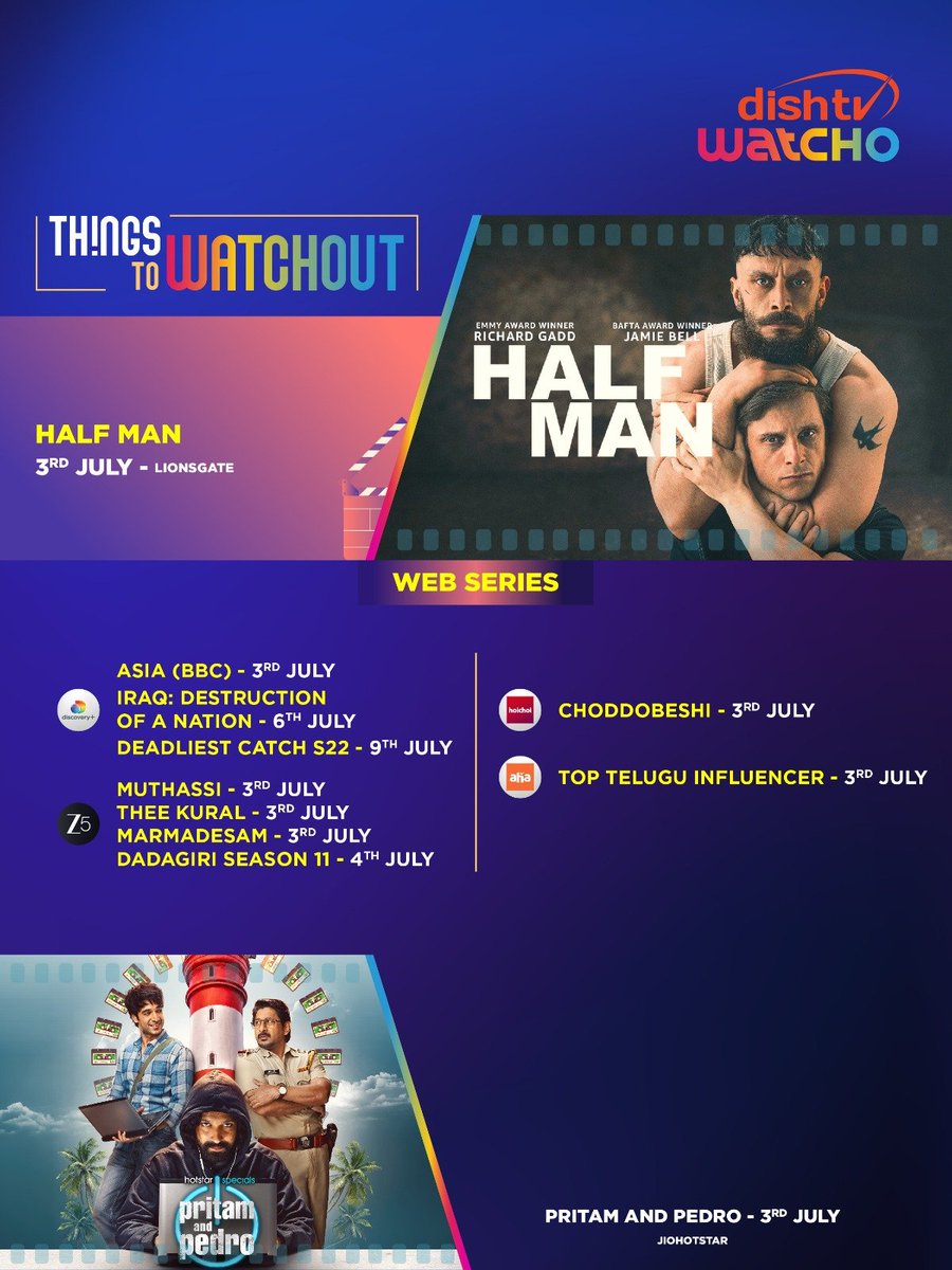 watchoapp's tweet photo. Weekend plans? Consider them sorted. 🍿

The latest releases and must-watch stories are waiting for you on Watcho.

#ThingsToWatchOut #Watcho #DishTVWatcho #StreamingNow https://t.co/ZIQVxBgdm6