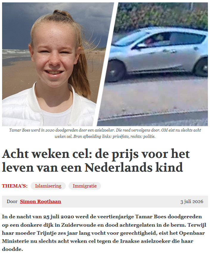 romanvanree's tweet photo. Acht weken cel - de prijs voor het leven van een Nederlands kind: "Het signaal aan de samenleving is vernietigend: het leven van onze dochters weegt minder zwaar dan de gevoeligheden van het diversiteitsdenken." https://t.co/c1EnRQ3yKM https://t.co/huFTsS8PK3