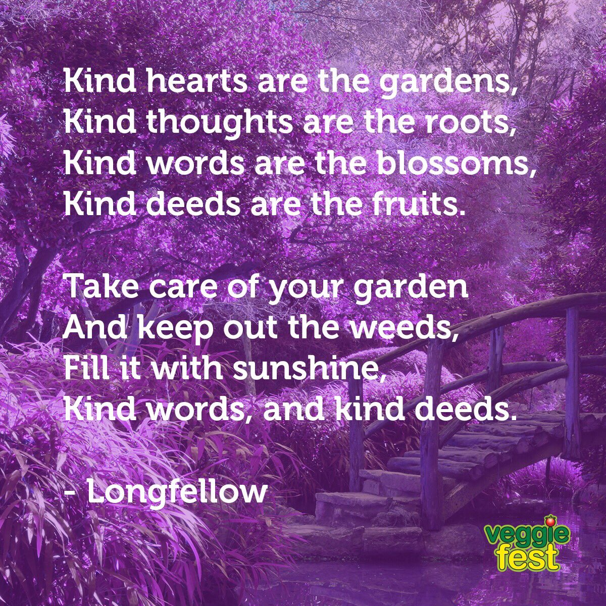 VegyPower's tweet photo. #DailyPictureTheme
#Kindness #Poetry
#Longfellow
Pic by
@VeggieFest
#VeggieFest #Chicago
#VeggieFestChicago https://t.co/bYdtd0RjcJ