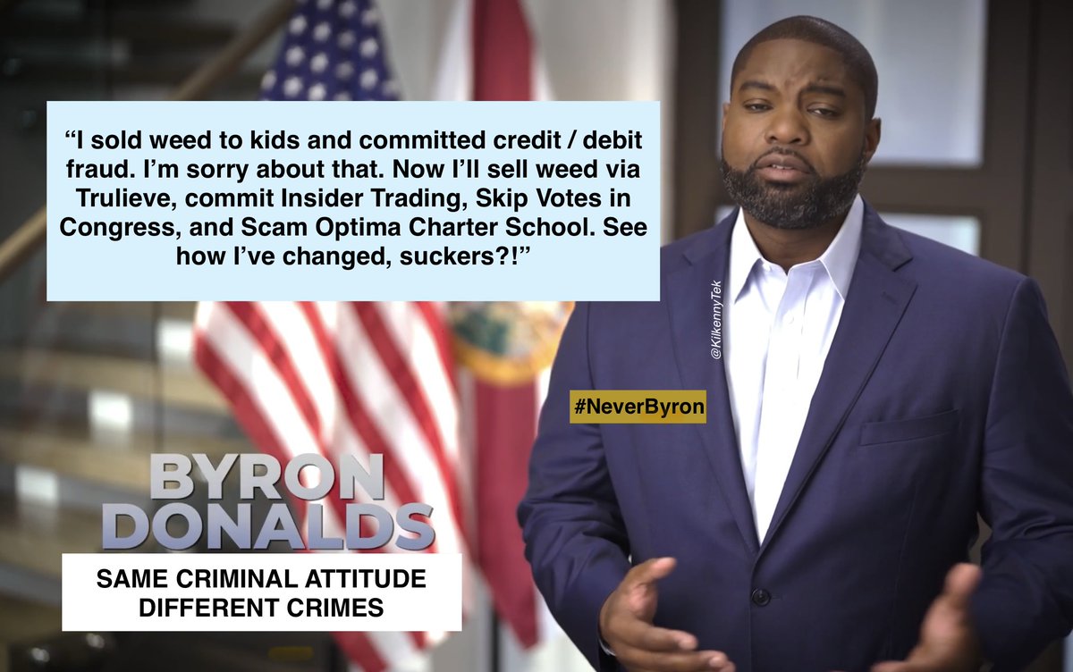 KilkennyTek's tweet photo. Highest number I saw viewing the #VTDebate on YouTube was around 7,500 (I think?). Anyone know where the number peaked. I enjoyed it. No big surprises.
I’d prefer #ByronDonalds explain Insider Trading, Optima, Crypto Pump, ex saying he lied about Cracker Barrel, etc.. https://t.co/2BGgpNsDQv