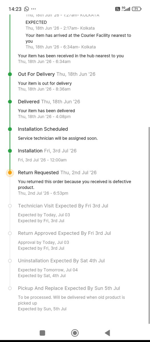 rohan_79's tweet photo. @flipkartsupport @_Kalyan_K @jagograhakjago @binnybansal @consaff Unbelievable! Today at 5:05 PM, @Flipkart / Jeeves technician Aslam Molla called me, refused to visit, and demanded my OTP to "cancel" the ticket. When I refused to give the OTP, he became verbally abusive and hung up! Pure fraud and harassment! @NchIndia @Kalyan_K https://t.co/zP40ZOIXTN