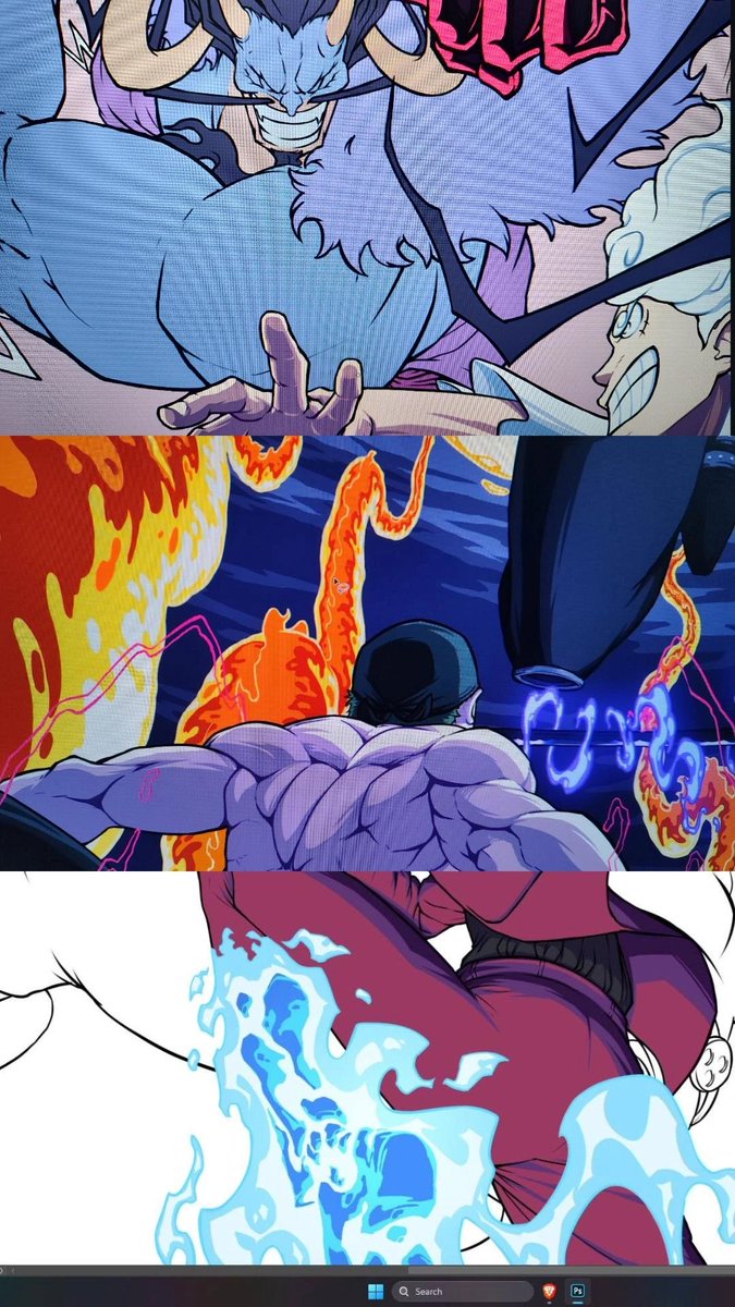 rlphlvr's tweet photo. Wip :) 
Monster trio fanart
#Onepiece #digitalart #illustration #fanart #anime #shirtdesign https://t.co/Fr04FG9zwl