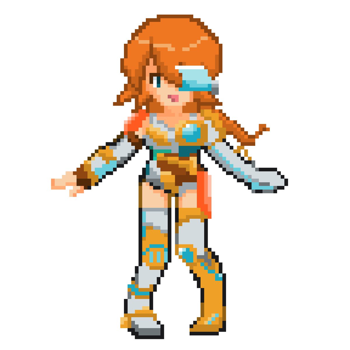 ドット絵の練習したい❕ かな〜り前に描いた海外TCGのキャラなんだけど