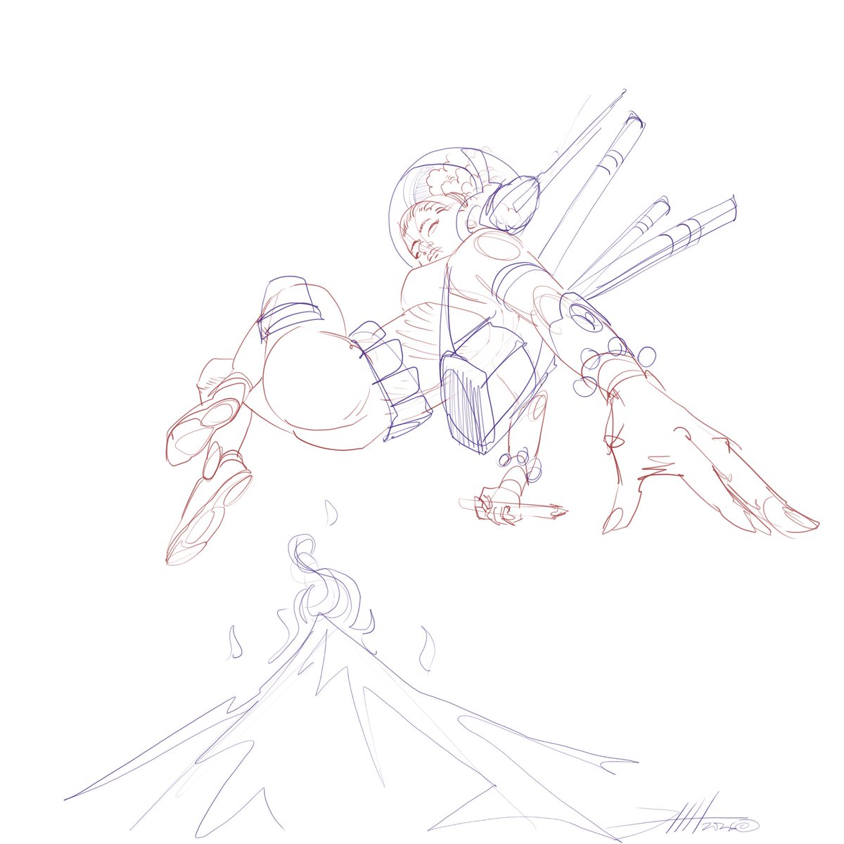 deltatangomike's tweet photo. Day 184 - art heaven is at the top
c'mon #SnapdragonSummit 

rough drawing in DrawPile App on @Surface Pro 11 and dat @Snapdragon 

#warmupsketches365
#ArtLife #VectorMaestros #DigitalArtist #DTM #DigitalArt #Creativity #Storytelling https://t.co/PsZ5Yy8ZYM