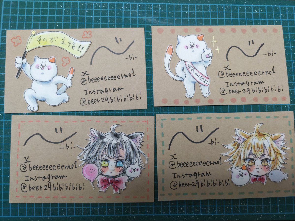 beeeeeeeeerno1's tweet photo. 名刺もよければ貰ってくださいね😼✌
#withにゃんこ展 https://t.co/RcOlD6rVlr