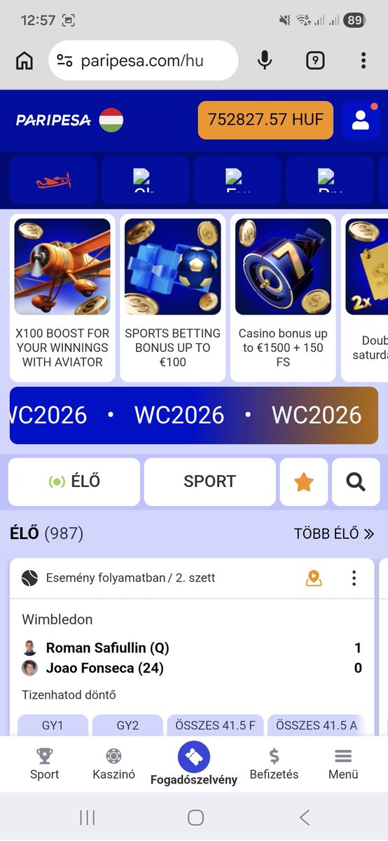 Bonuszvadasz's tweet photo. 669 EZER FT :O 😮 a paripase kaszinó nagyon adja gyertek gyertek a minimum be fizetés csak 713 ft 🫵

👉 REGISZTRÁCIÓ:
https://t.co/SM0Xakex67

#kaszinó #Bonusz #nyeremény https://t.co/joxblEvwHv