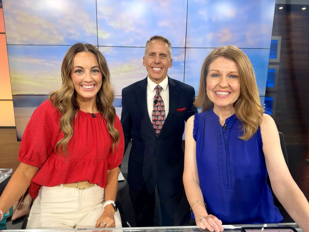 KTTCTV's tweet photo. Celebrating America 250 in red, white, and blue this morning 🇺🇲 Have a happy and safe Fourt of July! 🎆 https://t.co/bf5pceGqSe