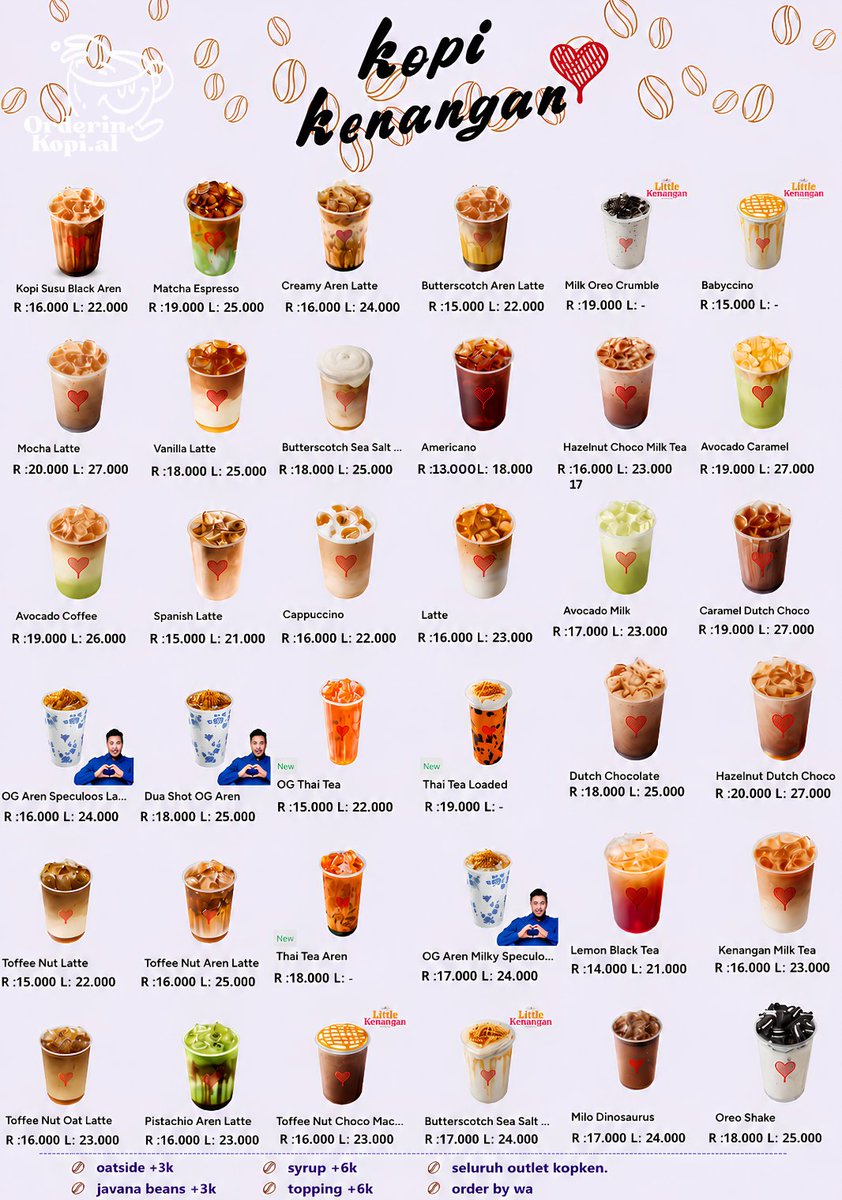 alsalbubi's tweet photo. ready promo kopken, fore, janjiw, tomorosemua outlet

order https://t.co/vDMUGQ6E48 (boleh tanya-tanya dulu)

harga1 americano normal 17rb sama aku Cuma 13rb.

ready semua menu
akun murah, kopken murah, jasa order
kopi kenangan, janji jiwa, tomoro, fore https://t.co/kxZ0HcMkZd