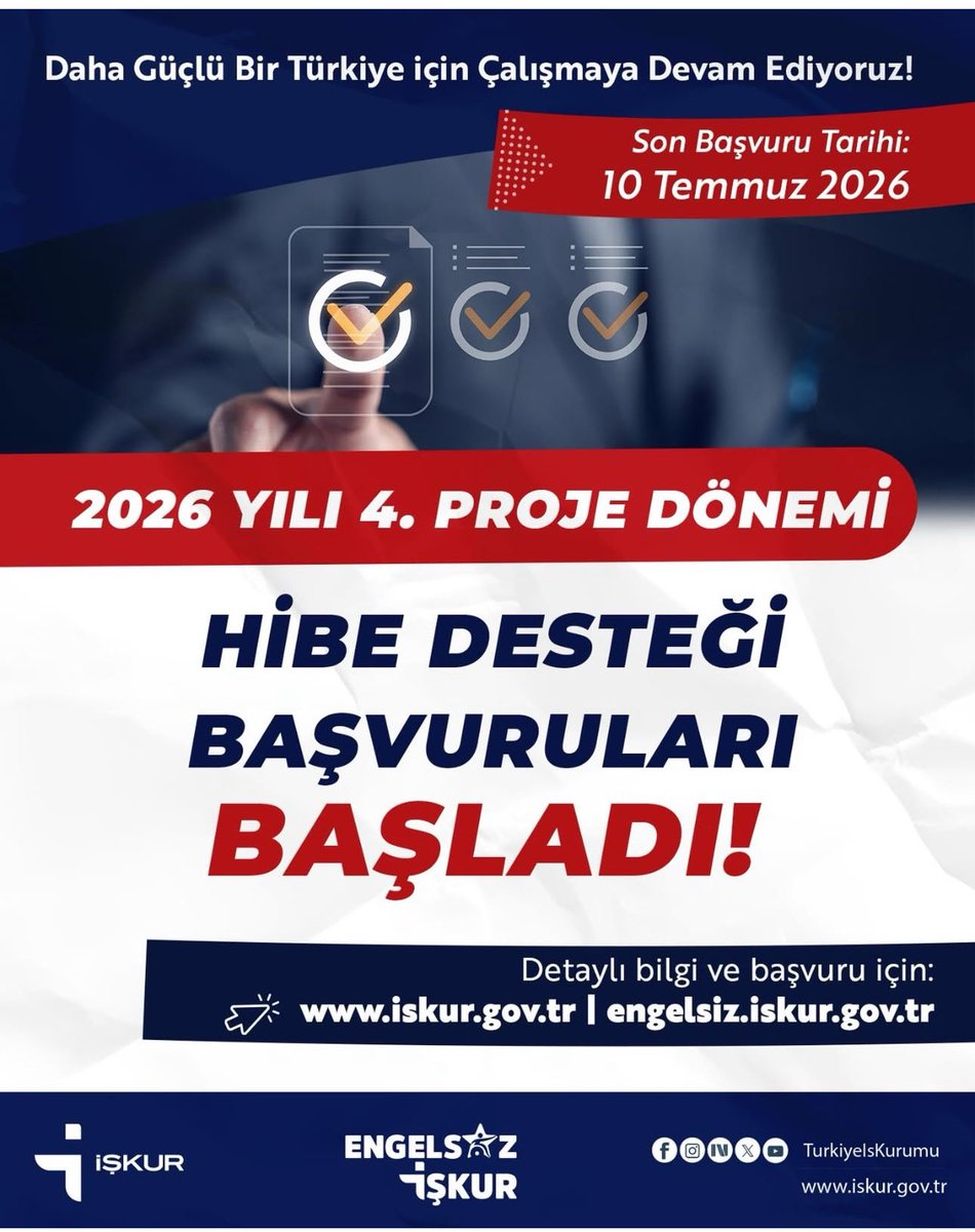 Midyat_DSM's tweet photo. 2026/4. Dönem engelli ve eski hükümlü proje başvuruları devam etmektedir. https://t.co/0Nxw1dWpt1