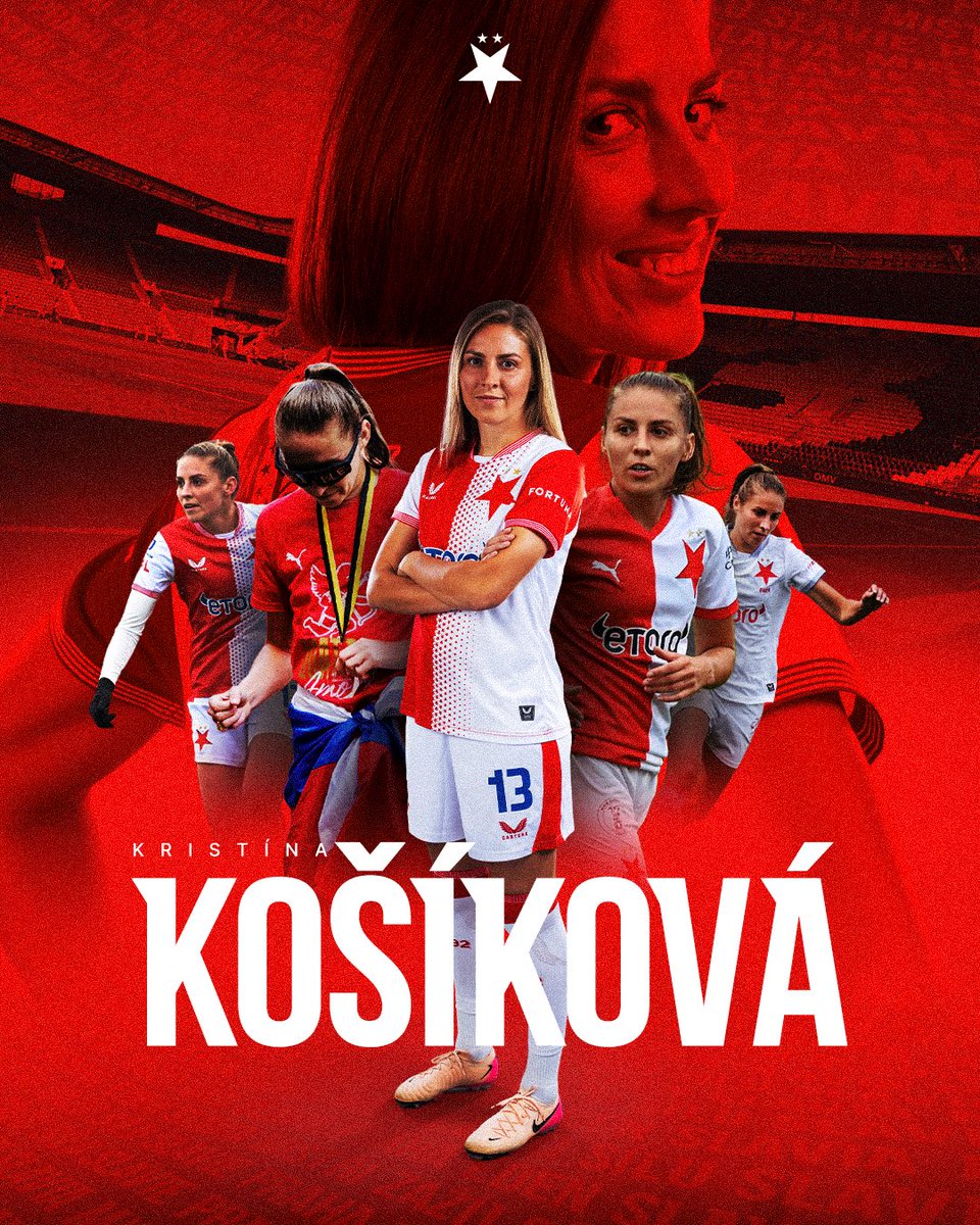 SlaviaZeny's tweet photo. ❤️🤍 Kristína Košíková opouští Slavii

Po třech sezonách v červenobílém dresu se loučí dvojnásobná vítězka double a autorka veledůležitých branek ze závěrečných minut zápasů Ligy mistryň.

Kiki, děkujeme a přejeme hodně štěstí! 🍀 https://t.co/5yyDpqvMoU