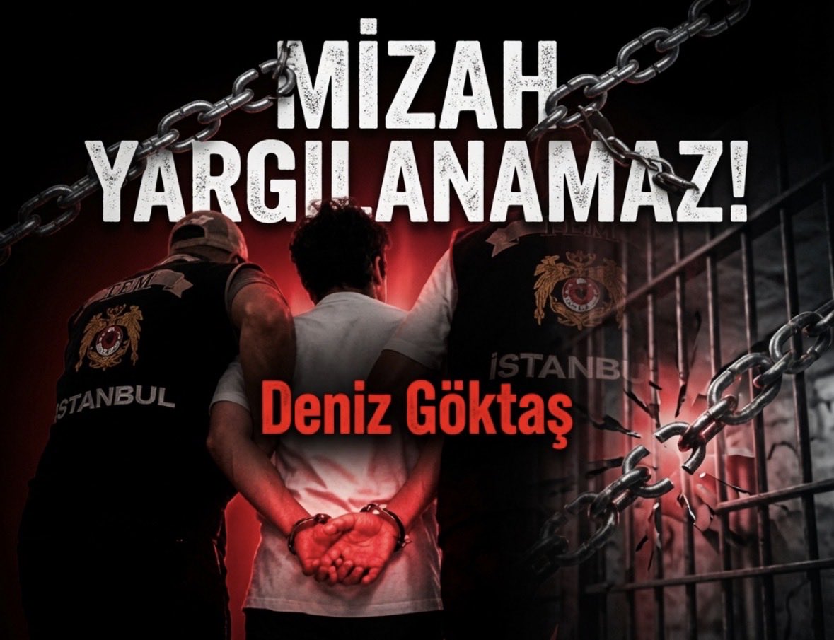 OzgurKarabatCHP's tweet photo. Mizahı yargılamak, toplumsal aklı kelepçelemektir!

Hakkındaki iddiaları öğrenir öğrenmez ülkesine dönen, kaçma şüphesi bulunmayan bir sanatçının jet hızıyla tutuklanması yargının, toplumu susturmak için kullanıldığının açık kanıtıdır.

Bu hukuksuz ve ölçüsüz karardan derhal dönülmeli, Deniz Göktaş serbest bırakılmalıdır! #DenizGöktaş