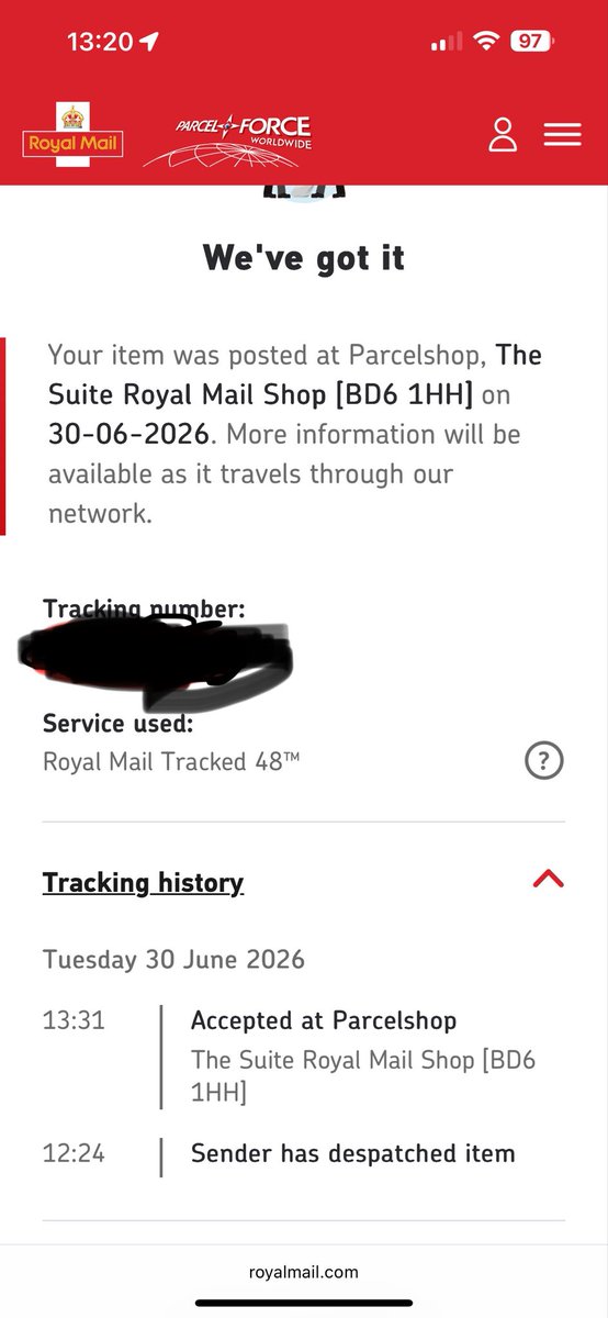 Degener76's tweet photo. I don’t know why people still use @RoyalMail they can’t even deliver a tracked 48hr package on time. They must be trying to make Evri look like they are competent https://t.co/mRFfUv6uj9
