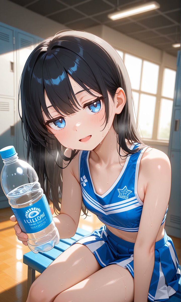Jou1_Ai's tweet photo. #金曜日のチアガール
「ふ～、今日もお疲れ様～」
「よく頑張ったね、一口飲む？」 https://t.co/zOOpJw4n7e