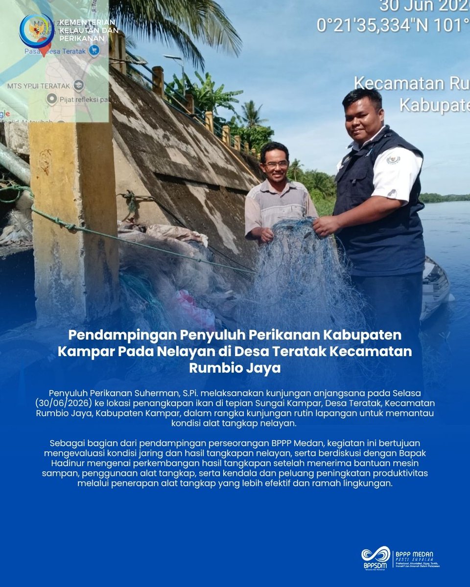 bppsdm_bp3medan's tweet photo. #BASUH!
Berita Seputar Penyuluh BPPP Medan

Halo #DonganBPPPMedan,

Beragam kegiatan pendampingan, pembinaan, koordinasi, dan pengembangan sektor perikanan telah dilaksanakan oleh para penyuluh perikanan Satminkal BPPP Medan di https://t.co/A37NF5EMna