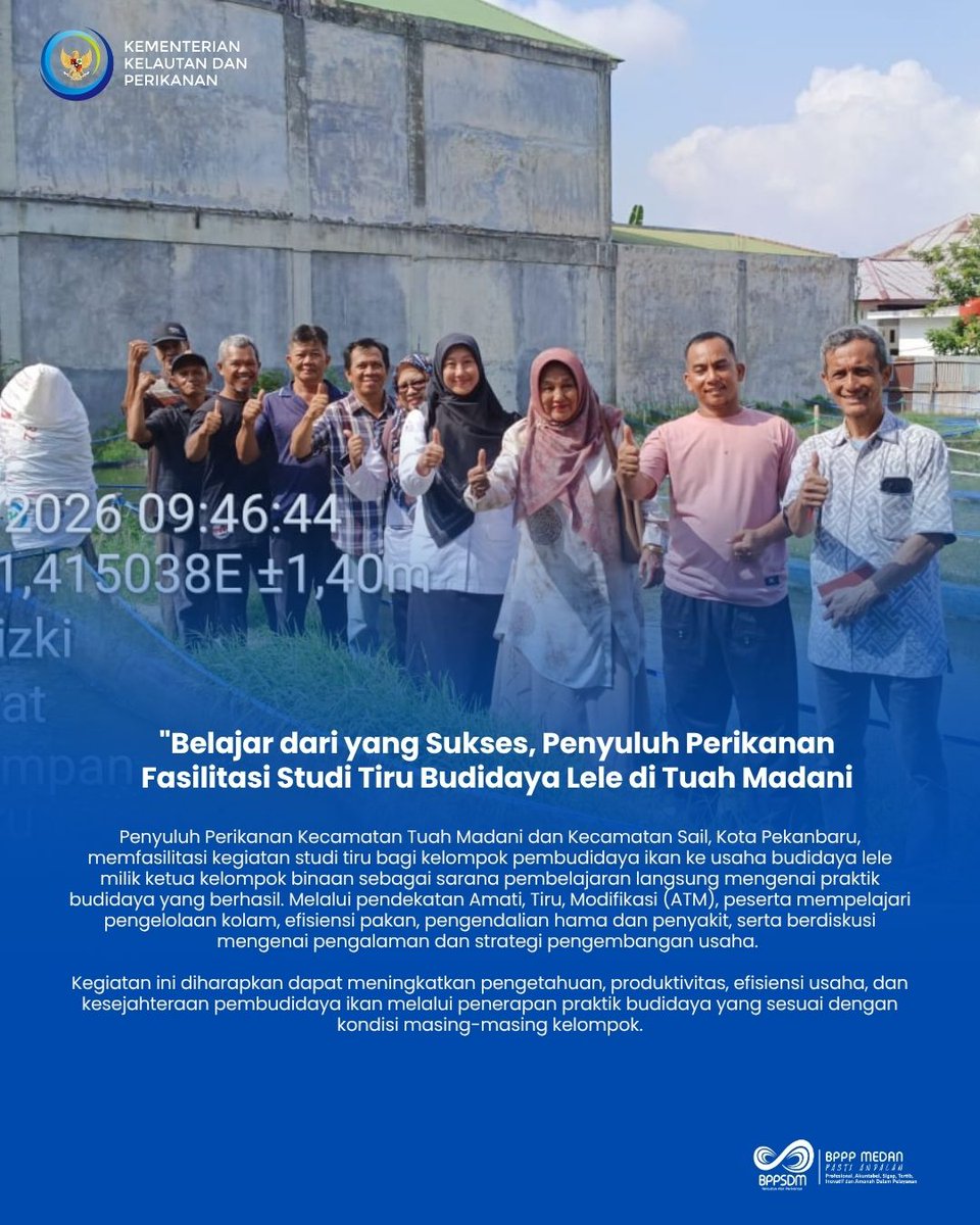 bppsdm_bp3medan's tweet photo. #BASUH!
Berita Seputar Penyuluh BPPP Medan

Halo #DonganBPPPMedan,

Beragam kegiatan pendampingan, pembinaan, koordinasi, dan pengembangan sektor perikanan telah dilaksanakan oleh para penyuluh perikanan Satminkal BPPP Medan di https://t.co/A37NF5EMna