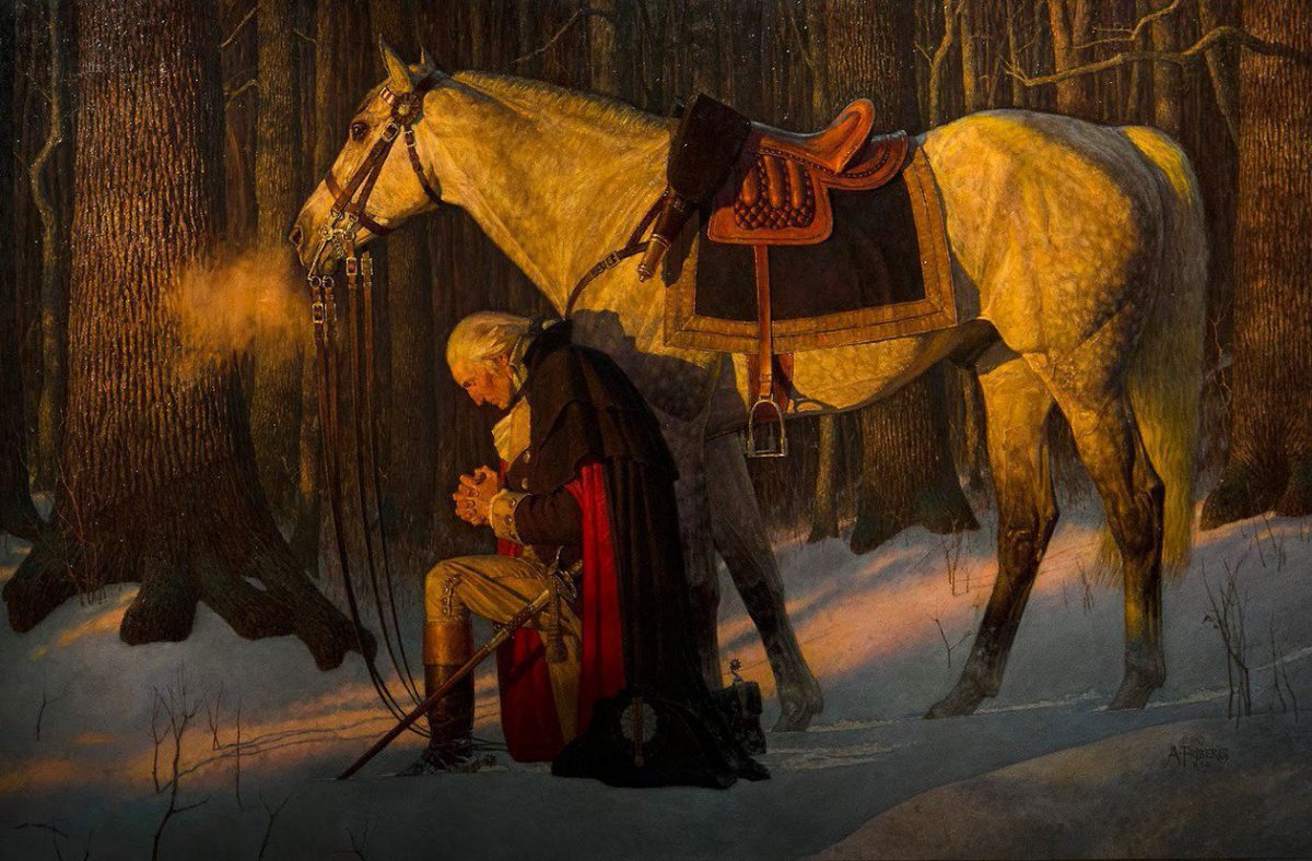 PeacemakingSt's tweet photo. George Washington consulted the Lord continually throughout his service to our nation.

We all should echo the words of his prayer:

“Almighty God, who has given us this good land for our heritage, we humbly beseech Thee that we may always prove ourselves a people mindful of Thy favor and glad to do Thy will.

“Bless our land with honorable industry, sound learning and pure manners.

“Save us from violence, discord and confusion; from pride and arrogancy, and from every evil way.

“Defend our liberties, and fashion into one united people the multitudes brought out of many kindreds and tongues.

“Endue with the spirit of wisdom those whom in Thy name we entrust the authority of government, that there may be peace and justice at home, and that through obedience to Thy law, we may show forth Thy praise among the nations of the earth.

“In the time of prosperity, fill our hearts with thankfulness, and in the day of trouble, suffer not our trust in Thee to fail.

“All of which we ask through Jesus Christ, our Lord. Amen.”