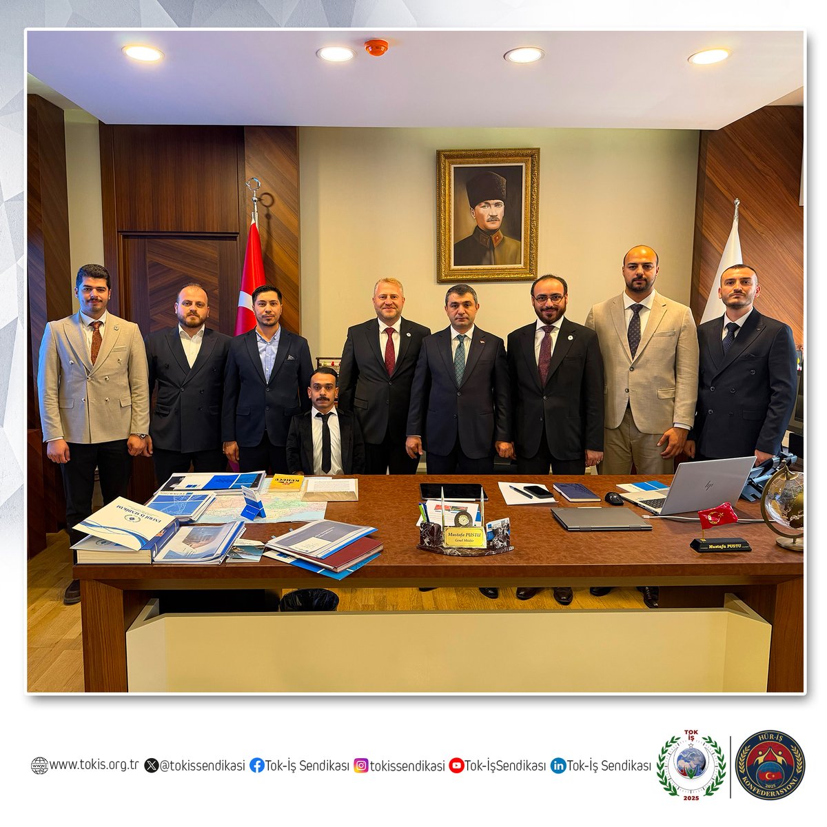tokissendikasi's tweet photo. Genel Başkanımız Sn. Kadir KÜÇÜKALİ, Enerji İşçileri Sendikası Genel Başkanı Sn. Mahmud Altunsoy ve Genel Merkez Teşkilatımız tarafından TEİAŞ Genel Müdürü Sn. Mustafa PUSTU’ya TEİAŞ Genel Müdürlüğü’nde ziyaret gerçekleştirilmiştir. https://t.co/S0A4M4tltk