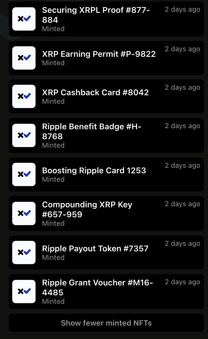 bithomp's tweet photo. Here it comes again. ☹️

Someone bought a fake "Ripple Payout Token" and lost $15K.

Beware of scammers. They mint hundreds of fake NFTs every day—"Grant Vouchers," "Boosting Cards," "Payout Tokens," and similar junk—to trick people into connecting their wallets or sending XRP. https://t.co/pqvlWleRF9