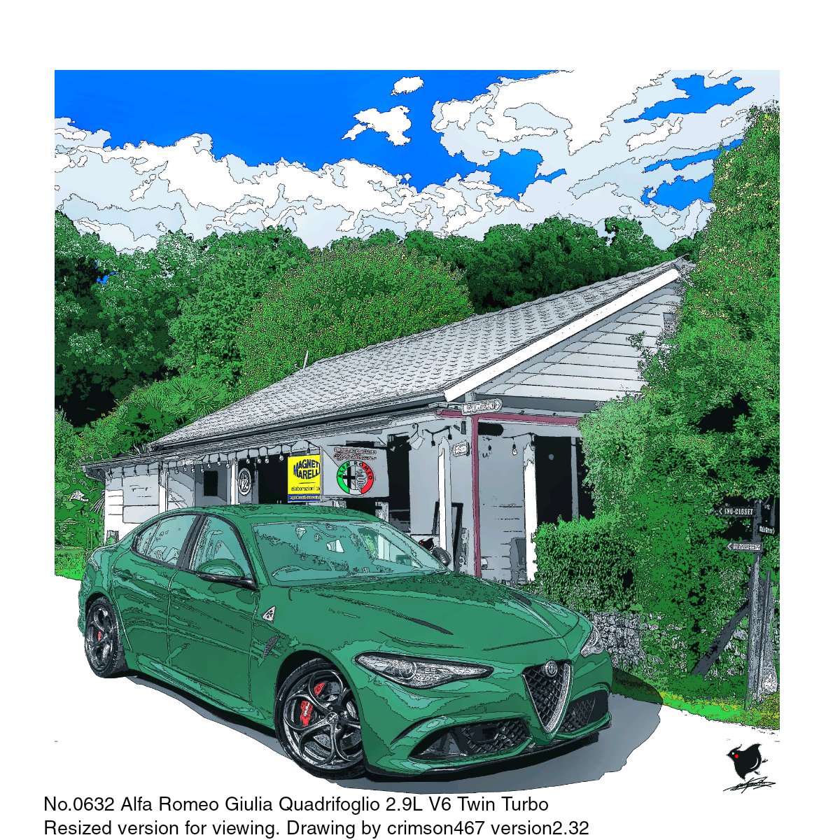 crimson467's tweet photo. No.0632 Alfa Romeo Giulia Quadrifoglio
#アルファのイラスト #ジュリアのイラスト #アルファロメオのイラスト #車の絵 #車のイラスト #car #carart #cargraphics #carillustration #carporn #carweek #carlivery #carlifestyle #GTarts #enthusiast #handdrawing #illustration #noAI #alfaromeo https://t.co/fYS5NIaPzb