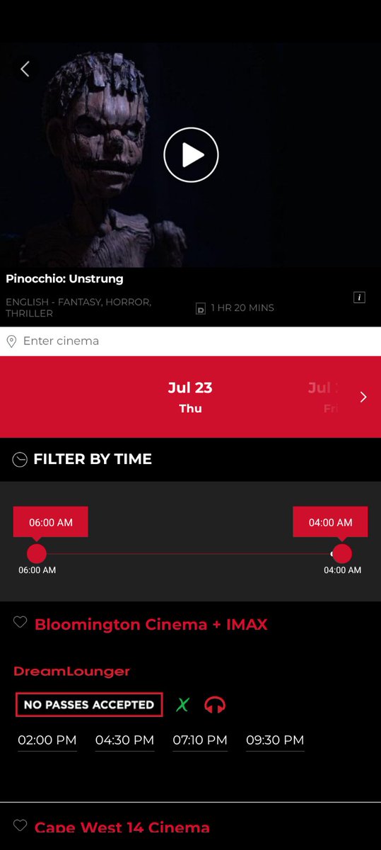 angryjsponge's tweet photo. PINOCCHIO UNSTRUNG TICKETS ARE LIVE AT MARCUS THEATERS AND WE ARE GETTING THURSDAY SHOWINGS!!!! @poohbandh https://t.co/DyY4NShkRN