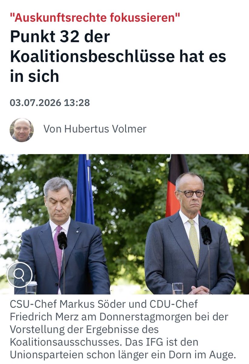 mitDipp's tweet photo. „S. unterstellt,dass Fraktionschef Jens Spahn,der an den Verhandlungen zwischen Union und SPD im Koalitionsausschuss beteiligt ist,ein persönliches Interesse an einem Ende des Gesetzes haben könnte. Seine Karriere wurde in den vergangenen Jahren mehrfach durch das IFG bedroht“😵‍💫 https://t.co/M0Bsnt9ytX