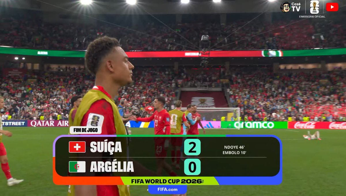 Botecoo2021's tweet photo. SUIÇA CLASSIFICADA! 

🇨🇭 Suíça 2x0 Argélia 🇩🇿 https://t.co/WfbFDwfxGA