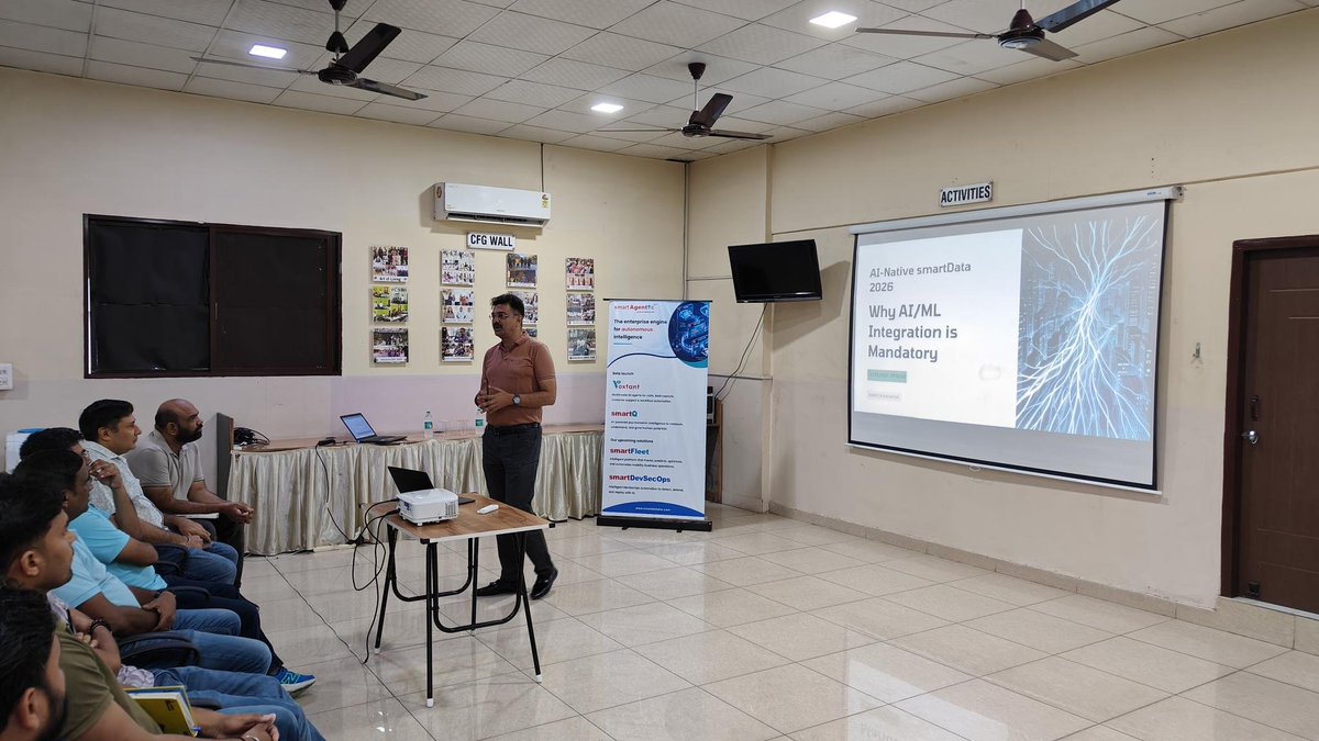 sdeievent's tweet photo. ✨ Glimpses from the Session on "AI/ML-Native Mandatory Integration at SDD."

Conducted by Col. Munish Bhanot, Sr. Director - Operations (Advisor to MD), the session highlighted the strategic integration of AI/ML and the importance of innovation.#ContinuousLearning #AI https://t.co/Mx1XviGgmN