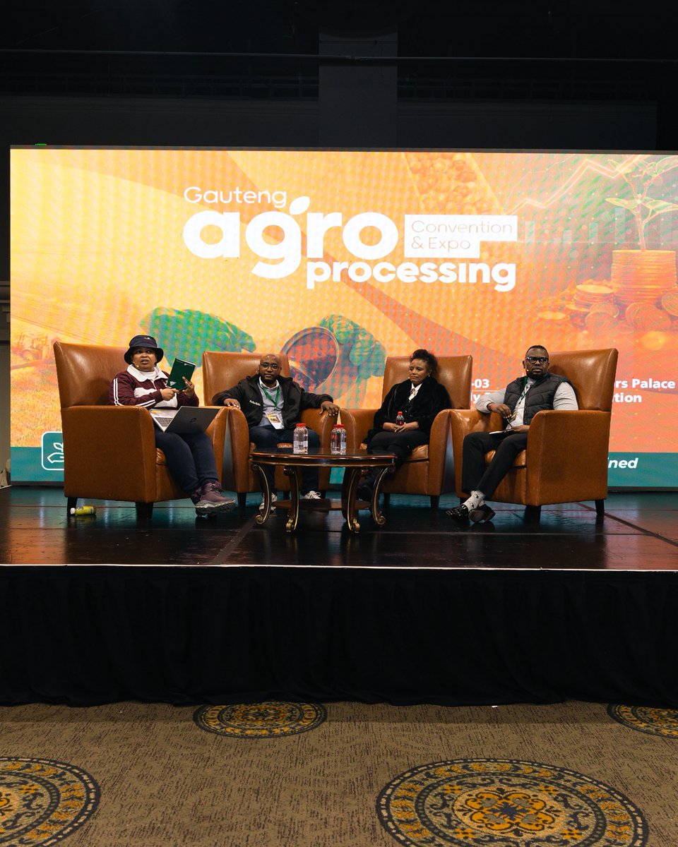 OfficialGDARD's tweet photo. To close the last day of the Gauteng Agro-processing Convention &amp; Expo, the final panel was about entrepreneurial stories within animal-product-based value chains. We explored opportunities across poultry, abattoir services and export.

#GrowingGautengTogether #AgroProcessing2026 https://t.co/tSWk8Rv6GN