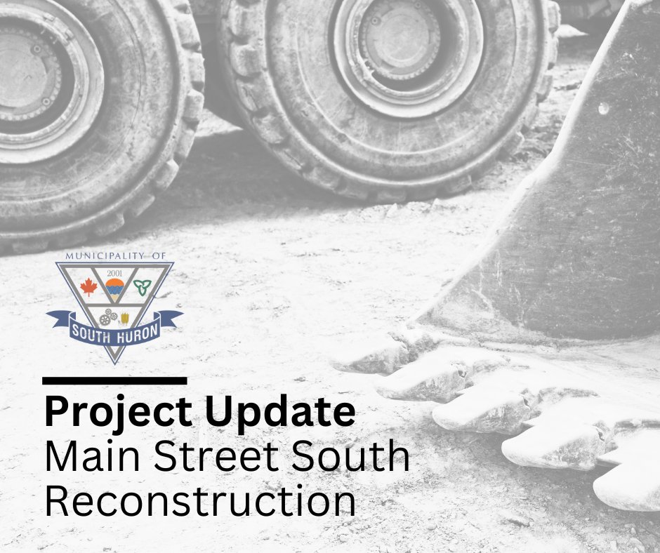 SouthHuron's tweet photo. Next week the intersection of Victoria and Main Street will be closed Monday and Tuesday to complete road sub-excavation and granular base in the intersection. Northbound traffic (one lane) will remain open on Main Street; and southbound traffic will continue to be detoured. https://t.co/tMdTuUcNil