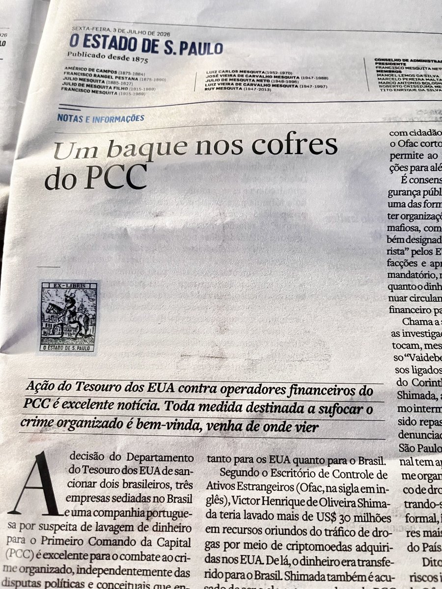 ericksalzerr's tweet photo. Bom dia, Brasil! Bom dia, meu amigo @FlavioBolsonaro.

Já leu o Estadão hoje? Estão falando muito bem do seu trabalho!

Afinal, você foi o único presidenciável que bateu no peito e foi até os EUA, apoiando e fortalecendo o pedido de mais de 70% da população brasileira, que não aguenta mais viver sob as leis dos narcoterroristas, para que a asfixia financeira dessas organizações criminosas se tornasse uma realidade.

GRANDE DIA!

FLÁVIO BOLSONARO PRESIDENTE!