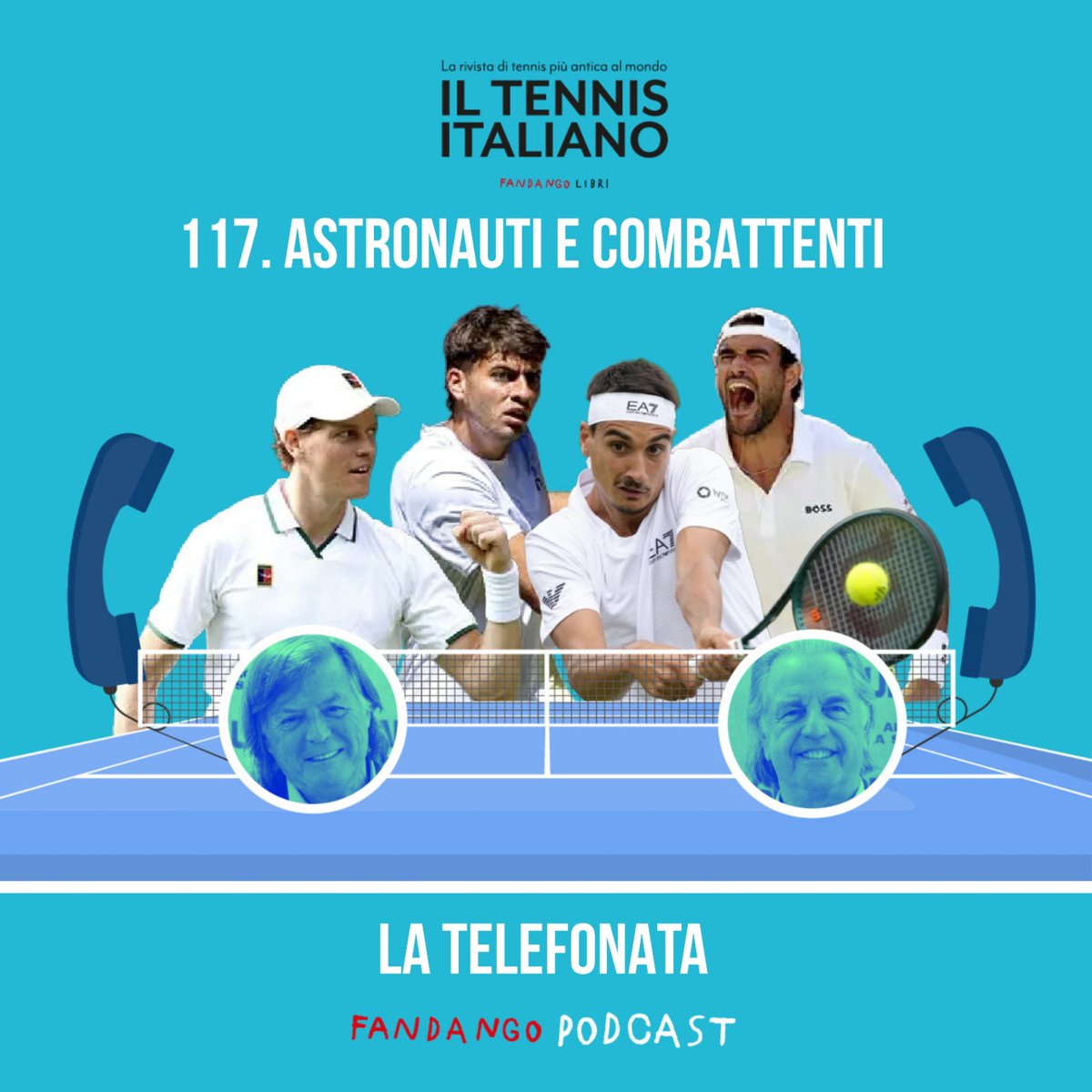 fandangopod's tweet photo. È uscita la puntata 117 di #LaTelefonata!🎾

ASTRONAUTI E COMBATTENTI

Adriano Panatta e Paolo Bertolucci commentano i primi turni del torneo di Wimbledon 2026.

ASCOLTA ORA: https://t.co/ibswROhIj3 https://t.co/V5F9JGBwVJ