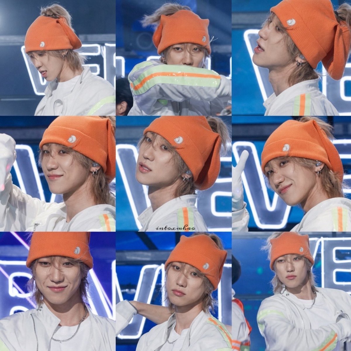 intoxmhao's tweet photo. #THE8 serving cute &amp; cool look at music bank 🧡 https://t.co/MlHVzSLgXN