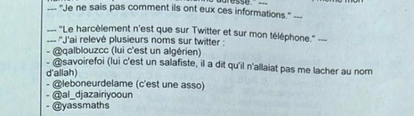 qalblouzscam's tweet photo. Prêtez attention à ce qu’il dit lorsqu’il dénonce plusieurs @ accusés d’être des « harceleurs » 

« lui c’est un salafiste, il a dit qu’il n’allait pas me lâcher au nom d’Allah » 

Ceux qui réfléchissent arriveront à lire entre les lignes, c’est très vicieux. https://t.co/pooddehJZX