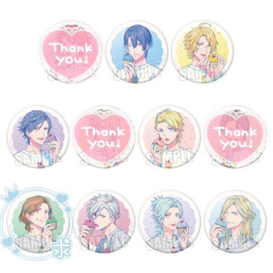 amiuma73's tweet photo. 【交換】うたプリ BGS 缶バッジ BE MY CUPCAKE Ver. 事後通販

譲▶真斗、那月、トキヤ、翔、蘭丸、藍、カミュ

求▶︎嶺二

◎2セット予約済（各2での計算）
◎ノーマル同士での交換前提、スペシャルが出た場合は要相談でお願いします🙇‍♀️
◎プロカ要確認
◎郵送のみ

よろしくお願いいたします。 https://t.co/dspxkhrKNK
