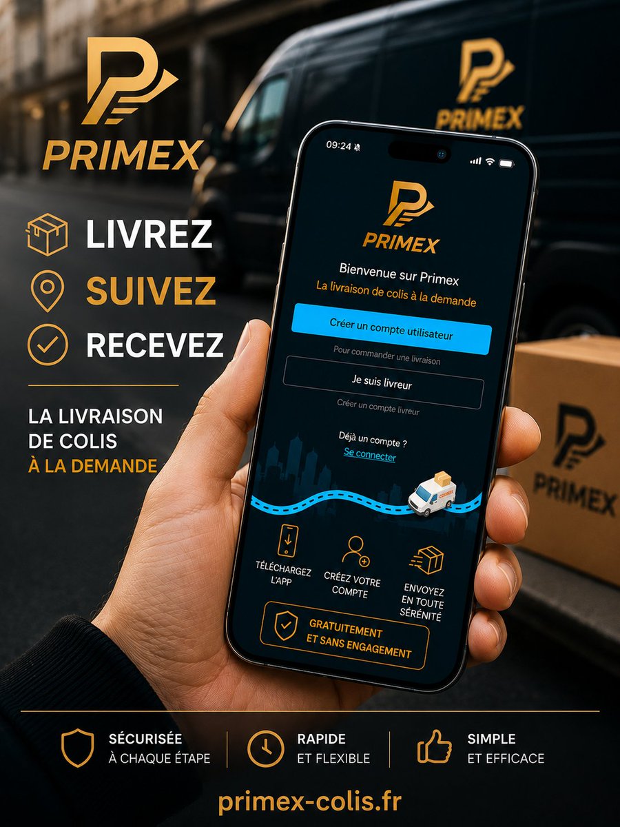 PRIMEXcolisfr's tweet photo. 📦 Besoin d'une livraison rapide ?
Avec PRIMEX, trouvez un transporteur en quelques clics partout en France.
✅ Livraison rapide
✅ Professionnels et particuliers
✅ Colis urgents ou sensibles
👉 Réservez dès maintenant :
https://t.co/S5GT7ka66n
#PRIMEX #Livraison #Transport https://t.co/hNXAWmTYJv