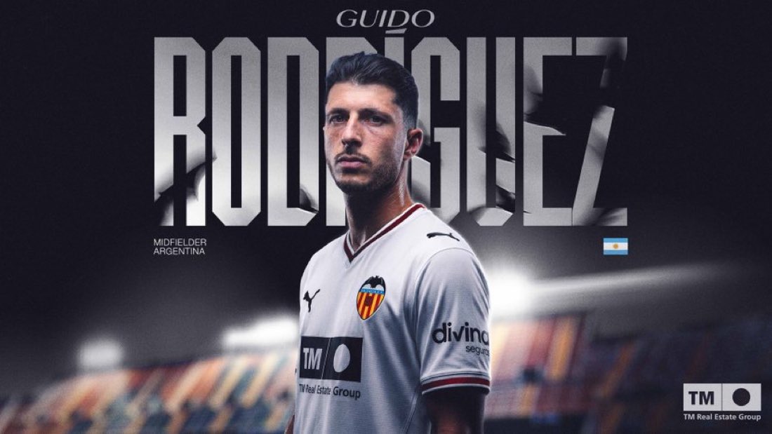 roscamillonaria's tweet photo. ✅ El ex #River, Guido Rodríguez, renovó su vínculo con el Valencia hasta junio de 2028 https://t.co/9xUQIkUzww
