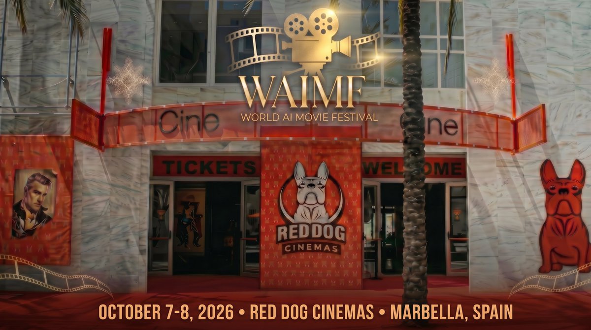 WAIMFestival's tweet photo. Inaugural Edition World AI Movie Festival (WAIMF)  
📍 Marbella, Spain | 📅 October 7–8, 2026 
🎥 FREE Early Submissions  #WAIMF 
https://t.co/n85xhWyQZv https://t.co/UxkmOziDk5